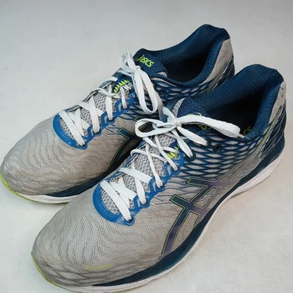 Asics Gel-Nimbus 18 Mens Size 14 Blue grey Lace Up