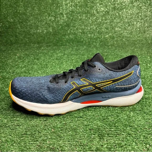 Asics Mens Gel Nimbus 24 Blue Running Shoes Sneakers Size 9.5 Wide - EUC