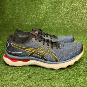 Asics Mens Gel Nimbus 24 Blue Running Shoes Sneakers Size 9.5 Wide - EUC