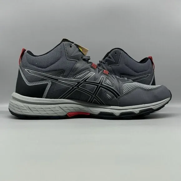 ASICS Men's Gel-Venture 8 Mid Top Running Shoes Size 12 Grey Black Red Outdoor
