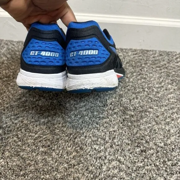 Asics Mens GT 4000 1011A163 Black Blue Running Shoes Sneakers Size 11