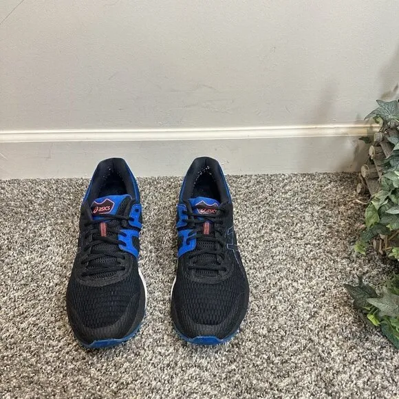 Asics Mens GT 4000 1011A163 Black Blue Running Shoes Sneakers Size 11