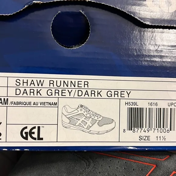 ASICS Shaw Runner shoes sneakers H593L 1616 grey new Mens Size 12.5