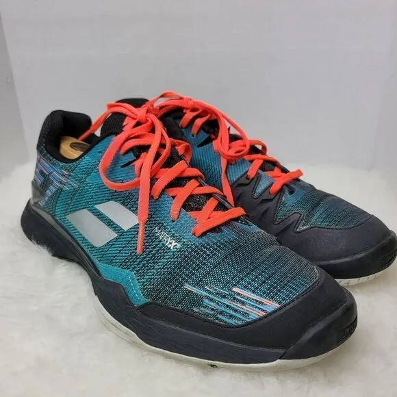 babolat Jet Mach II All Court Mens Black Blue OrthoLite Sneakers Shoes Size 12