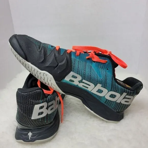 babolat Jet Mach II All Court Mens Black Blue OrthoLite Sneakers Shoes Size 12