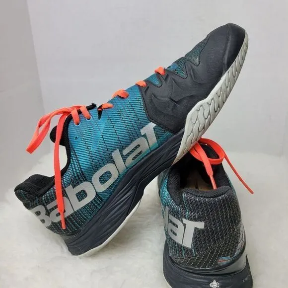 babolat Jet Mach II All Court Mens Black Blue OrthoLite Sneakers Shoes Size 12