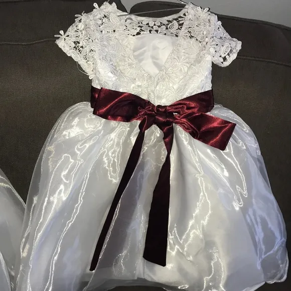 Baby twin dresses with shoes