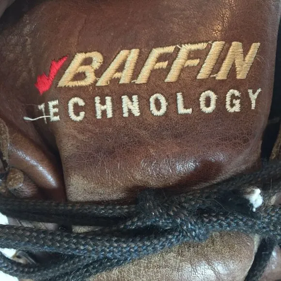 Baffin Snow Boots Brown Leather Removable Wool Liner Mens Size 11M