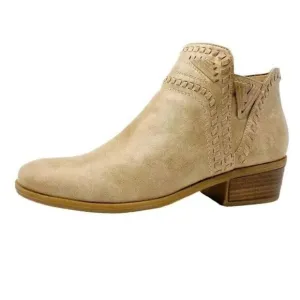 BareTraps Gerty Tan Bone Zip Ankle Boots Booties Heels Comfort Shoes Women’s 8.5