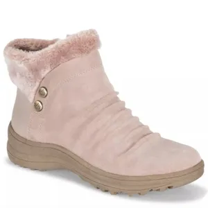 BARETRAPS Womens Leather Snow Boots Taupe Insulated Weatherproof Zip-Up …