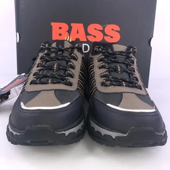 Bass Outdoor Peak Hiker Sneakers Taupe Leather Low Top Shoes $89 NWB