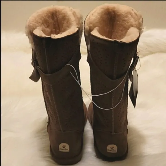 Bearpaw Amie Tall Winter Boots Dark Brown