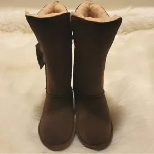 Bearpaw Amie Tall Winter Boots Dark Brown