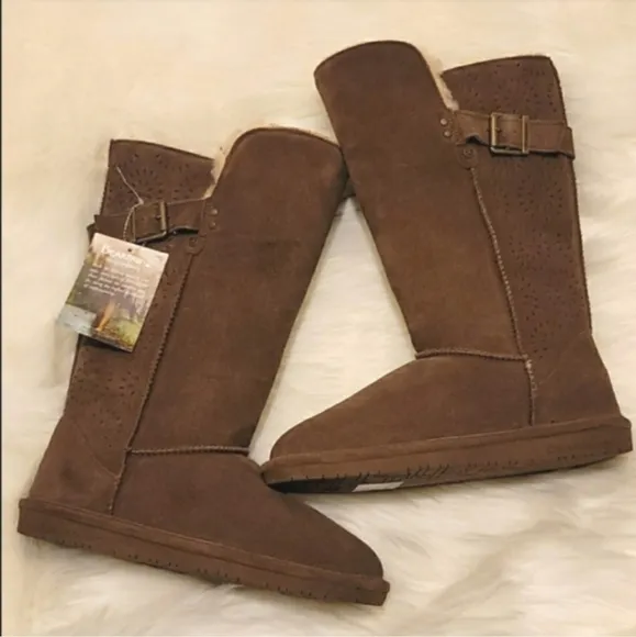 Bearpaw Amie Tall Winter Boots Dark Brown
