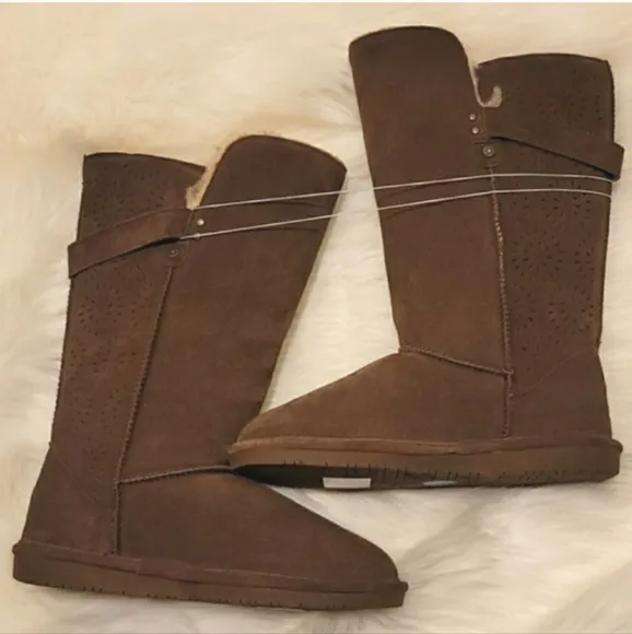 Bearpaw Amie Tall Winter Boots Dark Brown