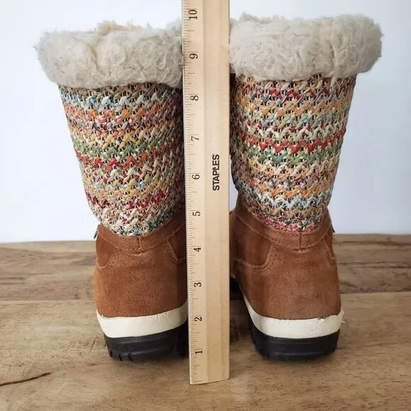 Bearpaw Brown Waterproof Suede Wool Lined Ophelia Insulated Winter Boots Sz 8