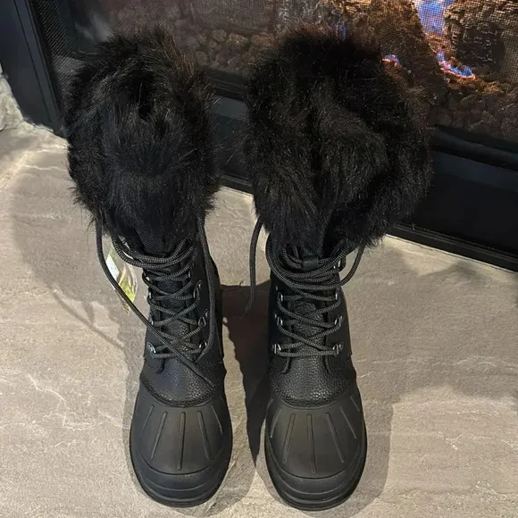 BEARPAW Dawn 11” tall Insulated Boots, Neverwet,sheepskin footbed,rugged sole