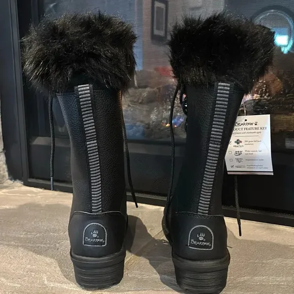 BEARPAW Dawn 11” tall Insulated Boots, Neverwet,sheepskin footbed,rugged sole