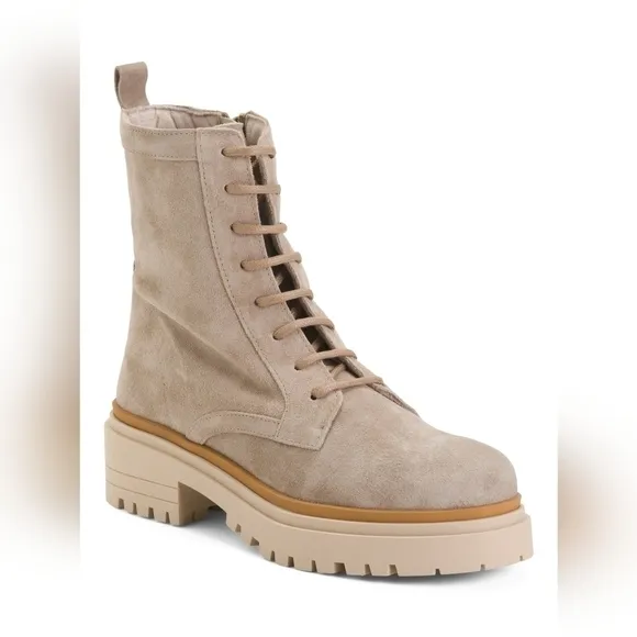 BERTUCHI LADIES TAN SUEDE ANKLE BOOTS-NWOT-SIZE 9.5