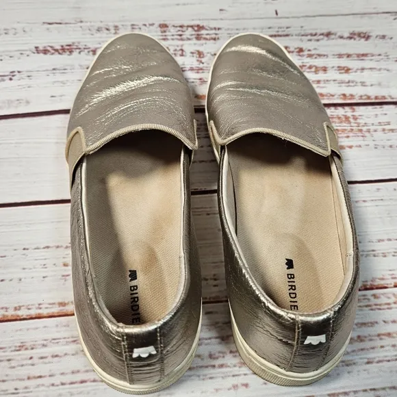 Birdies The Swift metallic gold sneakers