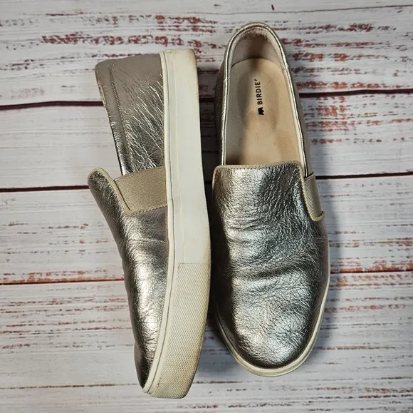 Birdies The Swift metallic gold sneakers