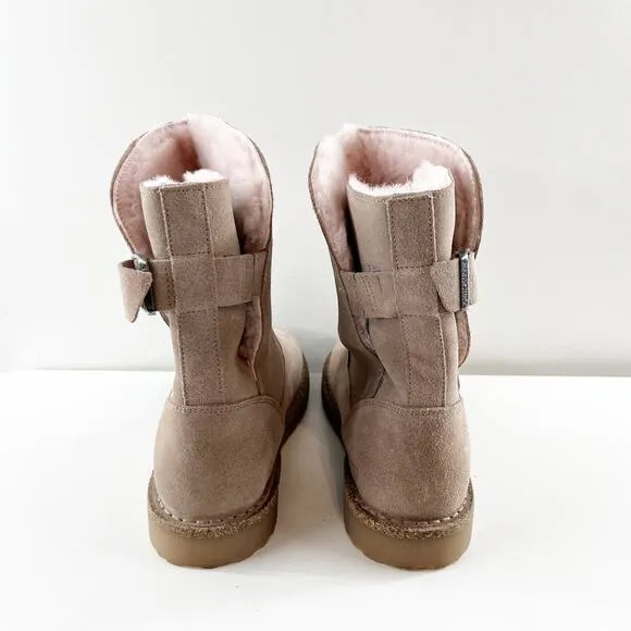 Birkenstock Uppsala Shearling Faux Fur Lined Boots Booties Gray Taupe 38