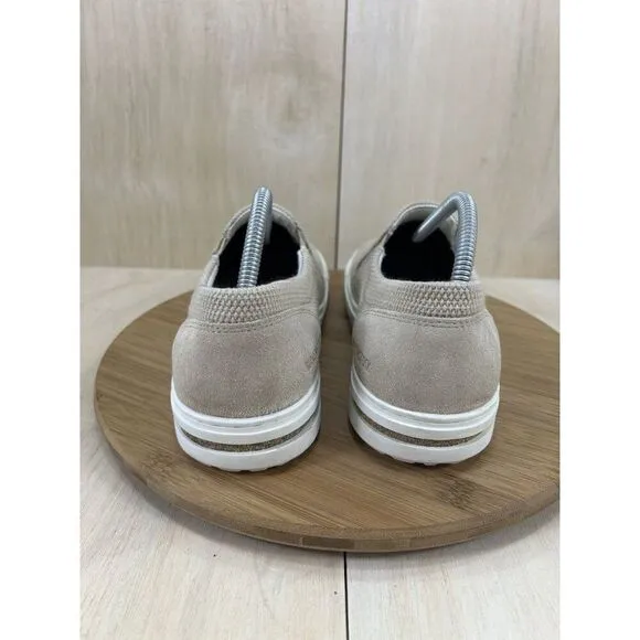 Birkenstock Oswego Tan Canvas Suede Slip On Shoes Unisex Mens 7 Womens 11