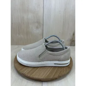 Birkenstock Oswego Tan Canvas Suede Slip On Shoes Unisex Mens 7 Womens 11