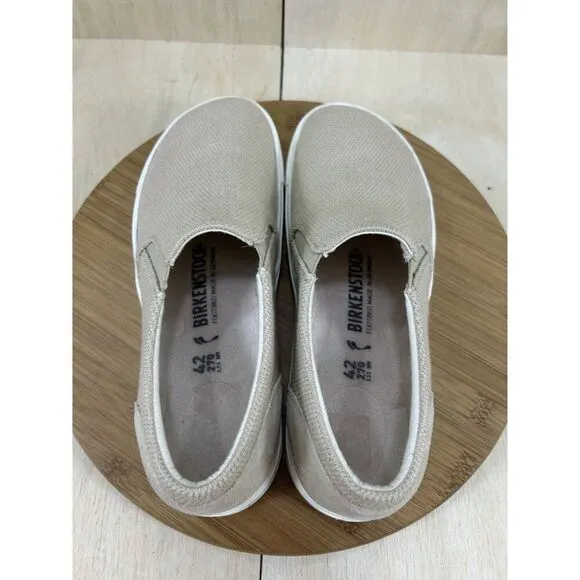 Birkenstock Oswego Tan Canvas Suede Slip On Shoes Unisex Mens 7 Womens 11