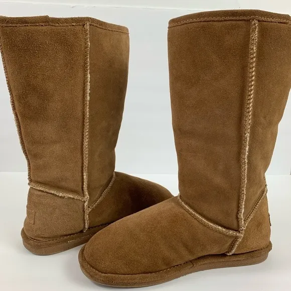 Bjorndal Carmel Colored Suede Sherpa Lined Boots UGG Style Size 8