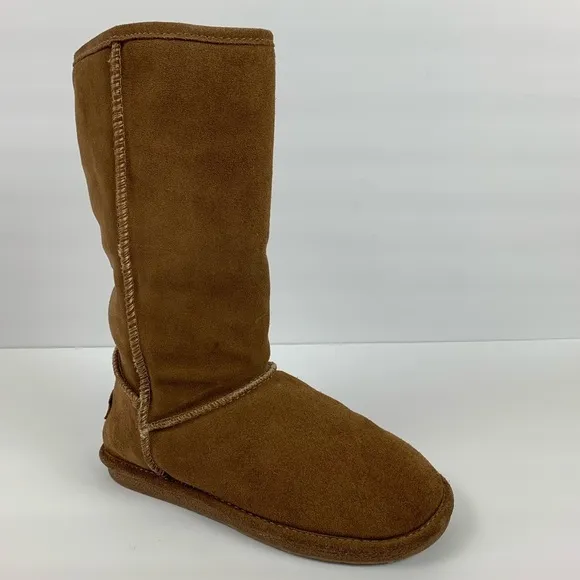 Bjorndal Carmel Colored Suede Sherpa Lined Boots UGG Style Size 8