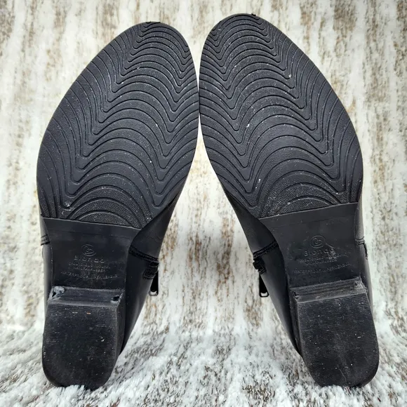 Blondo &quot;Lila&quot; Waterproof Black Leather Ankle Bootie Side Zip | Women's Size 8