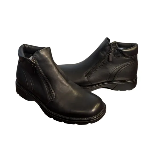 Blondo Black Leather Alex Double Zip Comfy Chukka Boots NWT Sz 9