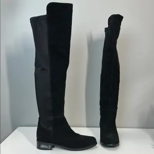 Blondo Black Suede Waterproof Velma Over The Knee Boots Size 6