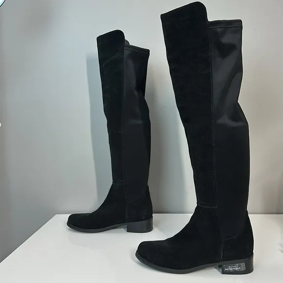Blondo Black Suede Waterproof Velma Over The Knee Boots Size 6