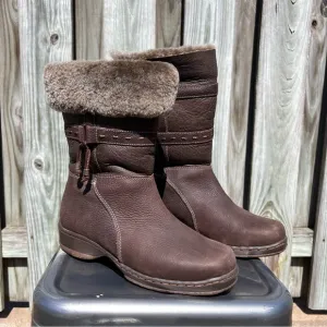 BLONDO brown leather Masym shearling lined waterproof Winter boots