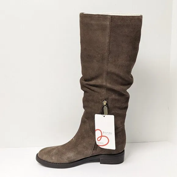 Blondo Erika Knee High Boots, Dark Taupe Suede, Women's 6 M