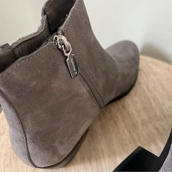 Blondo Gray Suede Waterproof Sabina Heel Ankle Boots Sz 9.5 NWOB