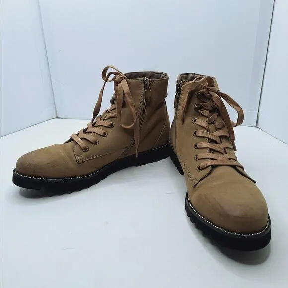 Blondo Rachelle Waterproof Boot Women 9 Lug Sole B667828G Ankle Lace Up Gorpcore