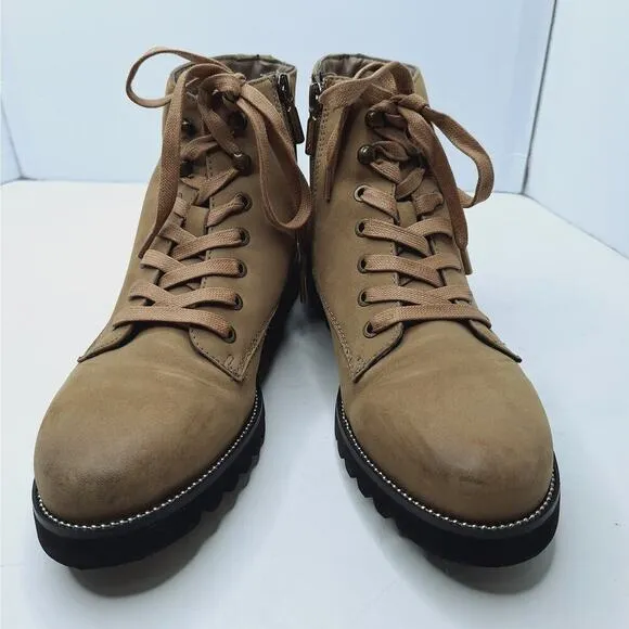 Blondo Rachelle Waterproof Boot Women 9 Lug Sole B667828G Ankle Lace Up Gorpcore