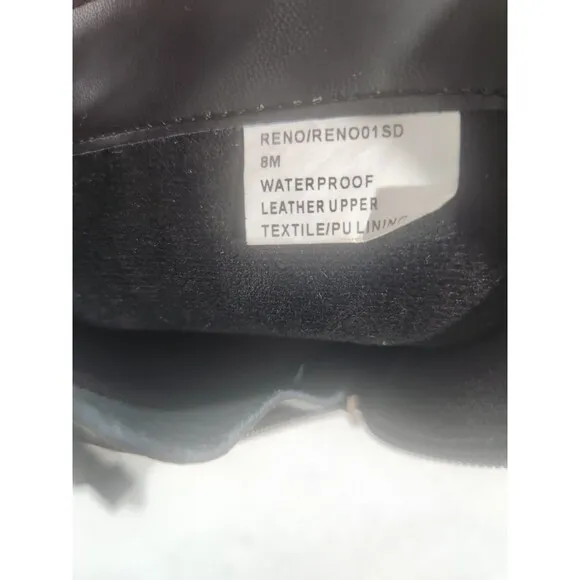 Blondo Reno chunky black waterproof buckle zip-up heel combat boots size 8