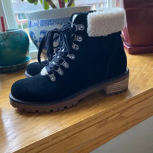 Blondo Suede Shearling Waterproof Boots