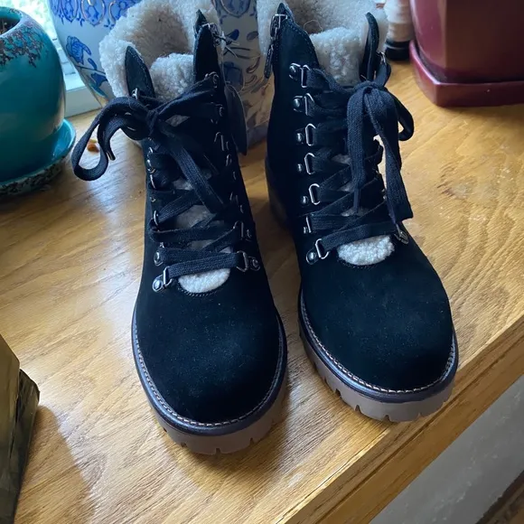 Blondo Suede Shearling Waterproof Boots