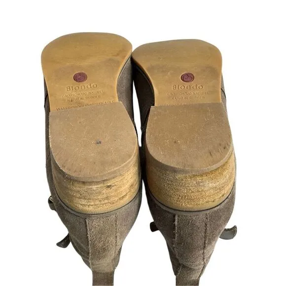 Blondo taupe suede Luca waterproof ankle boots size 7.5