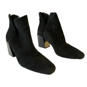 Blondo Waterproof Black Suede Ankle Boots Stasia Sz 10 NEW