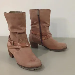 Blondo Waterproof Boots Brown Leather Insulated Wool Mid-Calf size 8