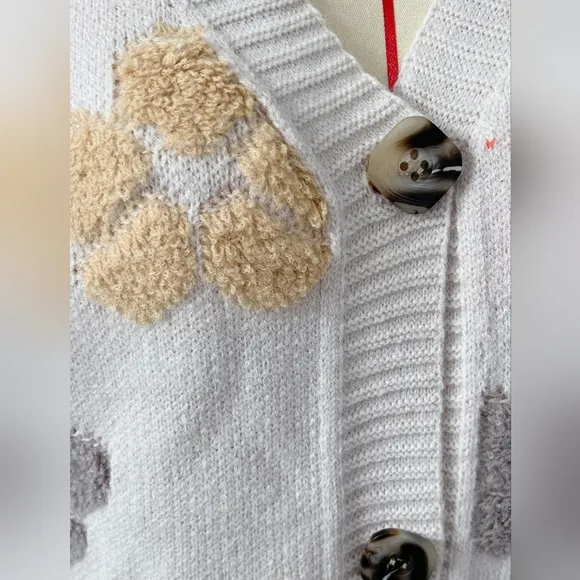 Blooming Button-Up Cardigan