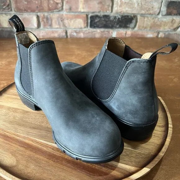 Blundstone Women's 7.5 1971 Chelsea Boots Leather Rustic Black Shoes