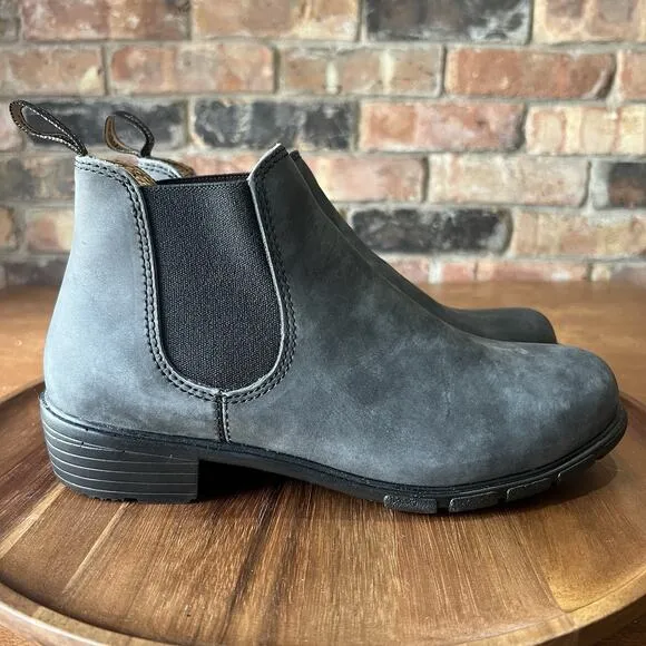 Blundstone Women's 7.5 1971 Chelsea Boots Leather Rustic Black Shoes