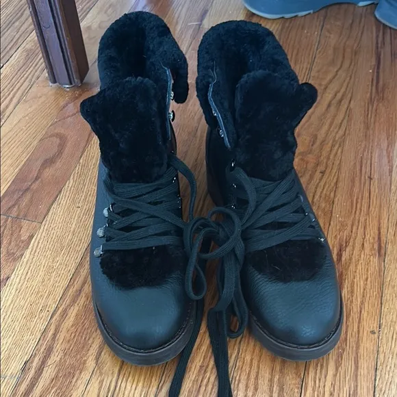 Boden Leather Fur-Lined Women's Boots